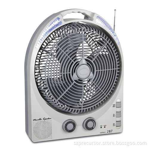 12inch Rechargeable Emergency AC/DC Fan with Radio Light (287)
